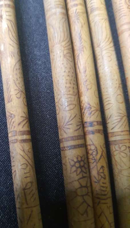 7 SETS OF VINTAGE CHOP STICKS ORGINAL SOLD AS IS
