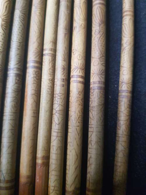 7 SETS OF VINTAGE CHOP STICKS ORGINAL SOLD AS IS
