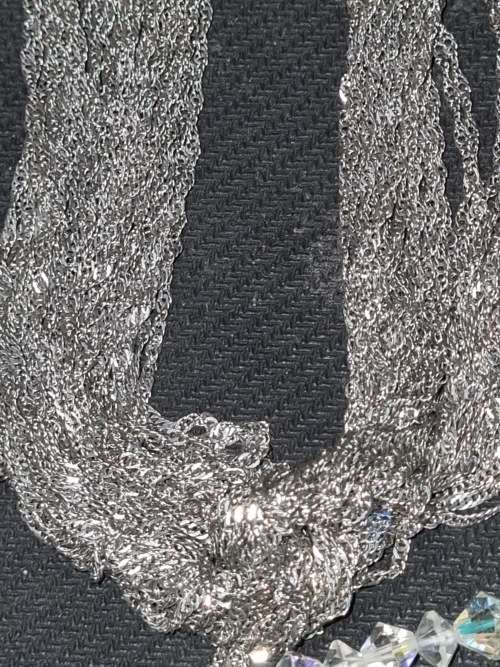 A VINTAGE JOBLOT FOR THE DISCERNING LADIES SILVER PLATED AND SILVER TONE MULTI STRAND NECKLACES