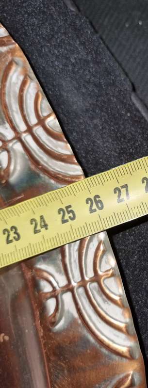 AN ORNATE JEWISH SERVING TRAY SIVERF PLATED ON COPPER SOLD AS IS