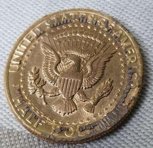 A RARE 24 KT GOLD PLATED AMERICAN COIN SOLD AS IS