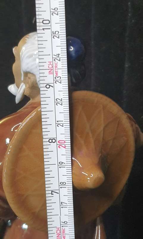 A VINTAGE CERAMIC - PORCELAN CHINESE CARP FISHER MAN IN GOOD CONDITION