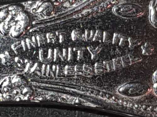 A VINTAGE FINEST QUALITY UNITY VULCAN STAINLESS STEEL 59 PIECE CUTLERY SET SOLD AS IS