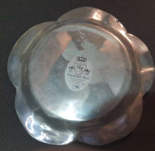 AN ORNATE ALLUMINIUM ALLOY CAROL BOYES STYLE MEXICAN MADE SERVING TRAY