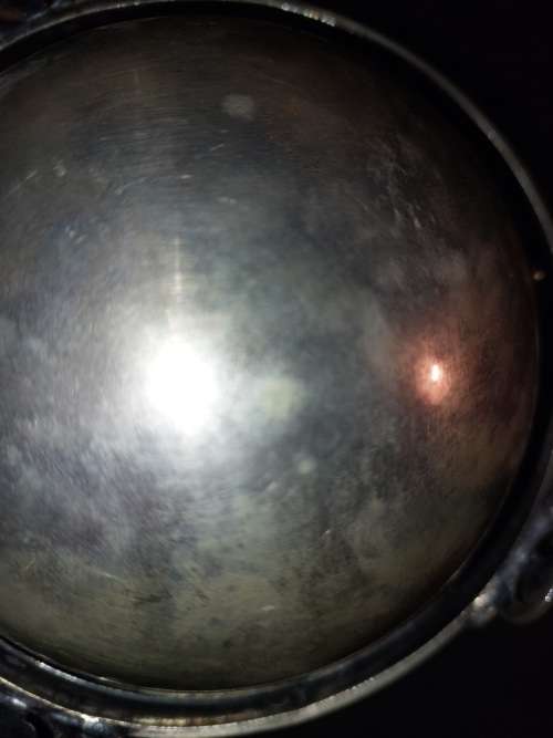 AN ORNATE VINTAGE VICTORIAN SILVER-PLATED BUTTER BOWL,