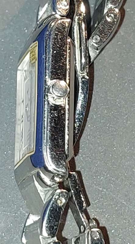 A RARE VINTAGE ROTARY WOMANS STAINLESS STEEL WATCH WITH THE MANUALS AND BOX ALL ORIGINAL