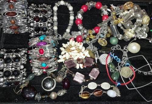A VINTAGE JOBLOIT BRACELETS AND BANGLES SOLD AS IS