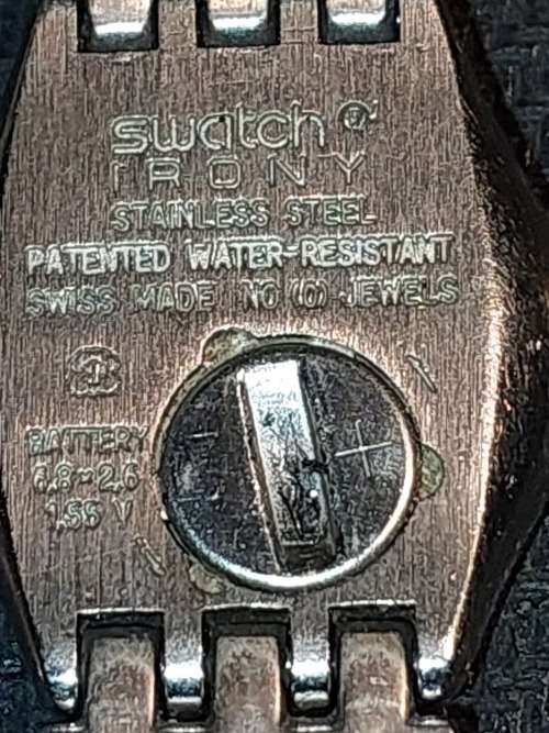 TWO VINTAGE LADIES` SWATCH WATCHES IN WORKING CONDITION SOLD AS IS