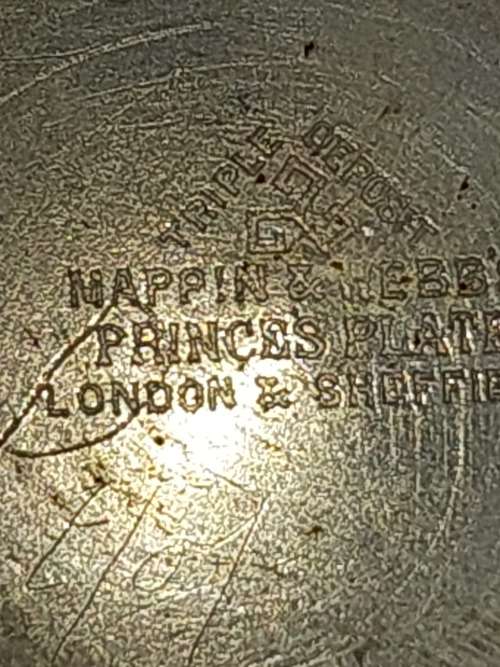 AN ORNATE MAPPIN & WEBB PRINCESS PLATED FRUIT BOWL WITH HEBREW INGRAVINGS SOLD AS IS