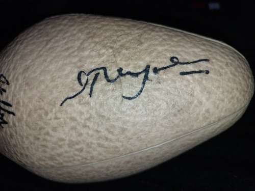 A COLLECTOR`S RUGBY BALL SOLD AS IS
