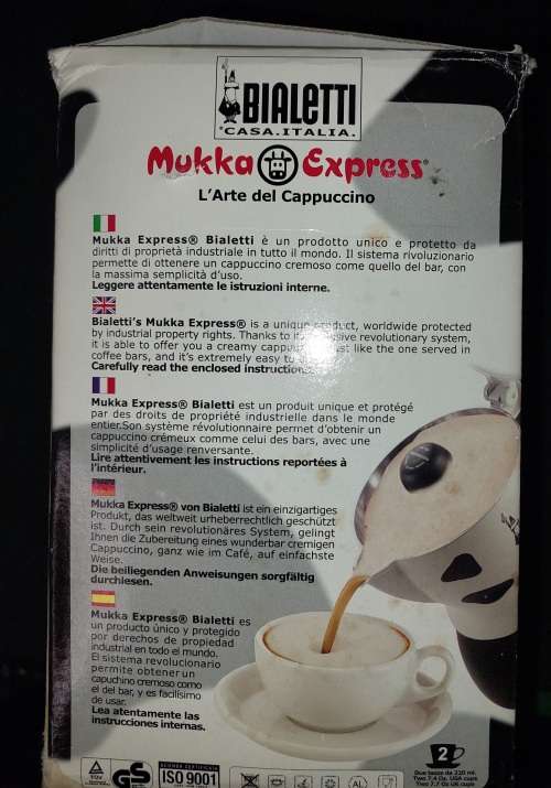 BIALETTI CASA ITALIA CAPPUCCINO MAKER MUKKA EXPRESS L`ARTEL DE CAPUUCCINO