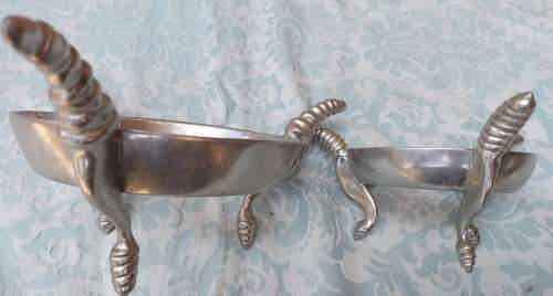 TWO BEAUTIFUL CAROL BOYES-STYLE TABLETOP POTS OR SERVING BOWL STANDS IN MINT CONDITION SOLD AS IS