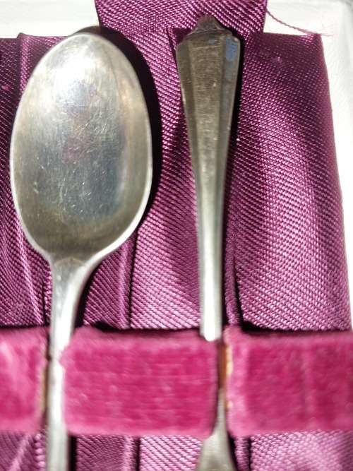 TWO ANTIQUE SILVER PLATED EPNS FINEST FINISH MADE IN SHEFFIELD ENGLAND TEASPOON SETS CASED