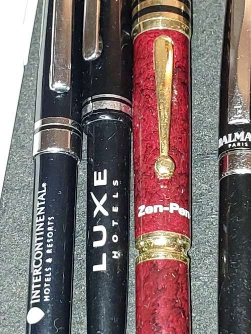 A VINTAGE COLLECTION OF EXECUTIVE PENS AND CROSS INK SOLD AS IS NOT TESTED