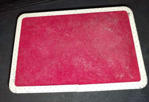 A VINTAGE METAL WITH LEATHER TYPE COVER SOLD AS IS NO KEYS