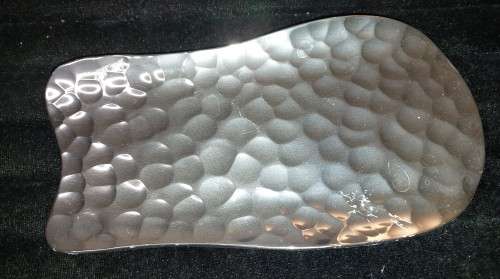 A HAND CRAFTED STAINLESS STEEL TRAY BY DON SHEIL