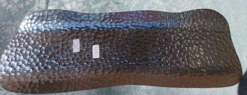 A HAND CRAFTED BY DON SHEIL OF AUSTRALIA STAINLESS STEEL SERVING PLATTER