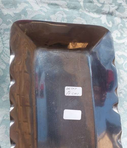 A VALERIE GRAHAM DESIGN MADE IN INDIA ALUMINUM ALLOY SERVING TRAY IN GREAT CONDITION SOLD AS IS