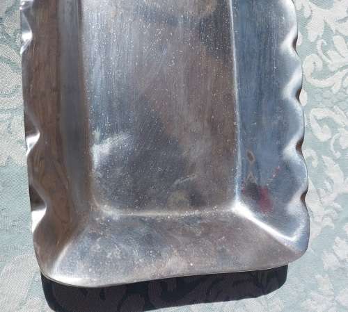 A VALERIE GRAHAM DESIGN MADE IN INDIA ALUMINUM ALLOY SERVING TRAY IN GREAT CONDITION SOLD AS IS