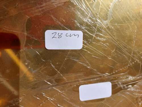 THREE VINTAGE ART DECOR BRASS PLATES SOLD AS IS