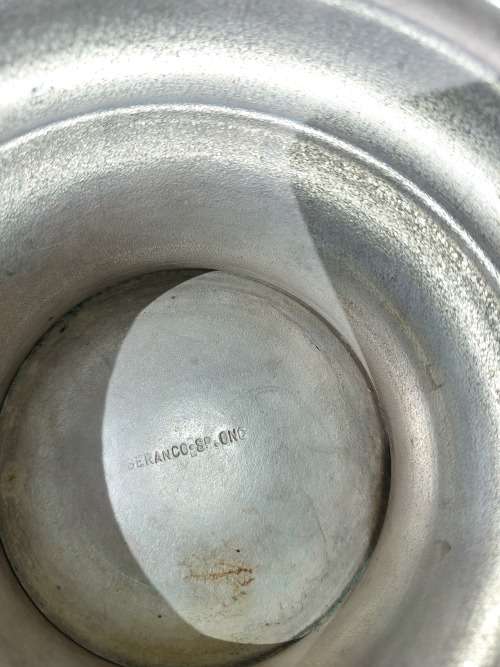 A VINTAGE SERANCO SILVERPLATED ON COPPER TURINE SOLD AS IS