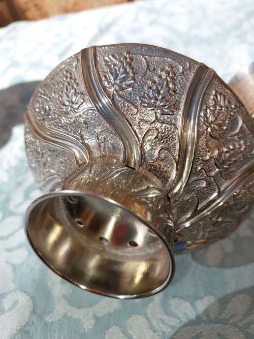 VINTAGE JUDAICA UTENSILS SILVER PLATED SOLD AS IS