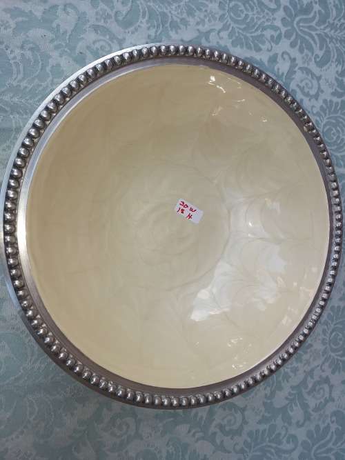 AN ART DECOR  ALUMINUM ALLOY SERVING BOWL