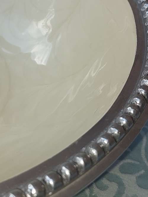 AN ART DECOR  ALUMINUM ALLOY SERVING BOWL