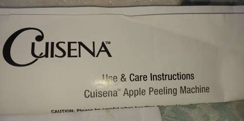 AN ORIGINAL CUISINA APPLE PEELING MACHINE
