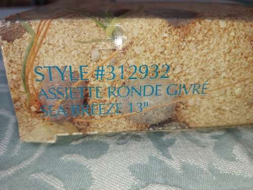 A SEA BREEZE CRYSTAL CLEAR 13 INCH PLATER SOLD AS IS