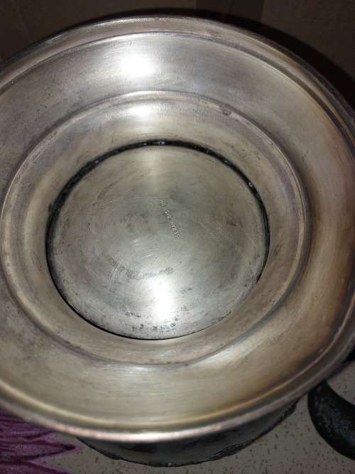 AN  ANTIQUE SERANGO EPNS SOUP TURINE WITH BASE SLIGHTLY DENTED SOLD AS IS