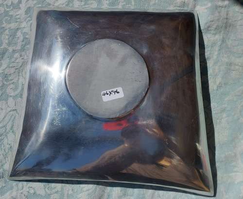 AN ALUMINUM ALLOY ART DECAOR CAROL BOYES STYLE SERVING PLATTER SOLD AS IS
