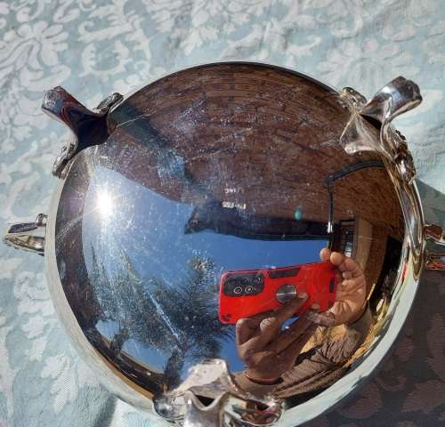 A VINTAGE VICTORIAN STYLE  EM -ESS SP ON COPPER TURINE SOLD AS IS