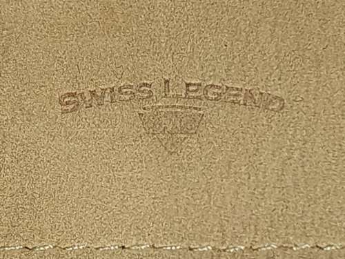 A RARE 3 TIME ZONE SWISS LEGEND UNISEX WRIST WATCH SOLD AS IS NOT TESTED