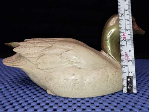 A RARE COLLECTION VINTAGE ELLI MALEVOLTI SCULPTURED MANDRIN DUCKS