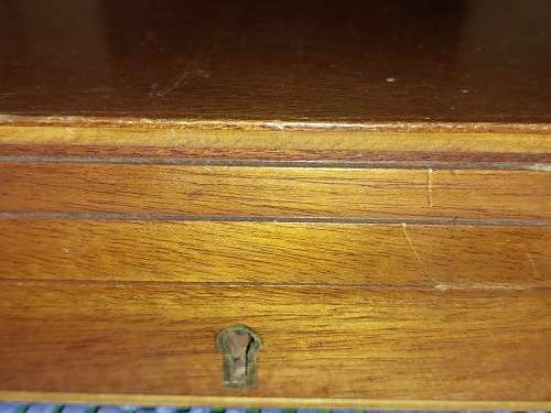 AN ANTIQUE HALL MARKED FISH KNIFE AND FORK SET COMPLETE IN ITS ORIGINAL CASE