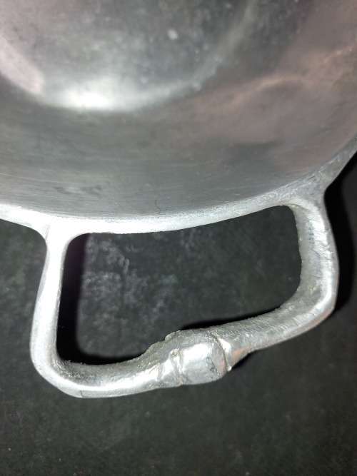 A VINTAGE 39 X 24 CENTIMETERS CAROL BOYES STYLE MEXICAN PEWTER  SERVING PLATTER