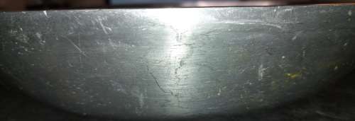 A VINTAGE 39 X 24 CENTIMETERS CAROL BOYES STYLE MEXICAN PEWTER  SERVING PLATTER