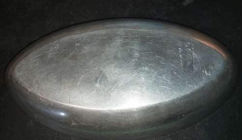 A VINTAGE WILSON COLOMBIA, WILSON FOX DESIGN ALLOY PEWTER OVAL SERVING PLATTER