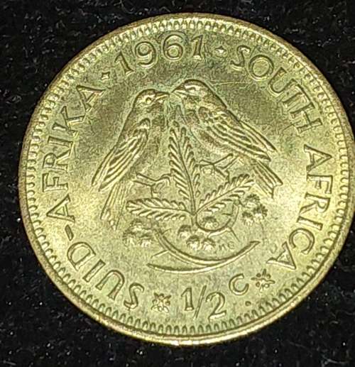 RARE BRITISH ANTIQUE TEN-CENT COIN WITH A SOLDIER`S DETAILS ON THE REVERSE AND A SOUTH AFRICAN HALF