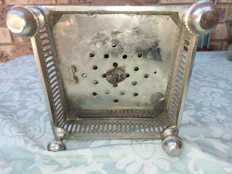 A VINTAGE SILVERPLATED 50-CENTIMETER HIGH ROMAN-STYLE VASE