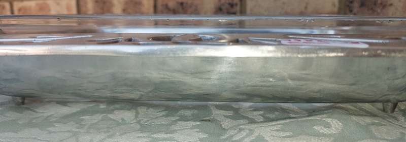 AN ALUMINUM ALLOY CAROL BOYES STYLE RECTANGULAR SERVING TRAY