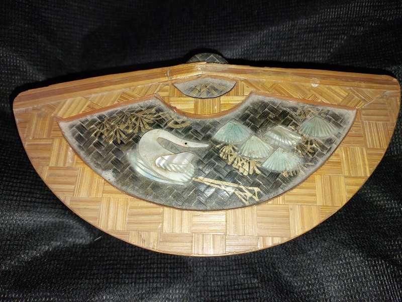 A VINTAGE ART DECOR BAMBO DESIGN WITH MOTHER-OF-PEARL