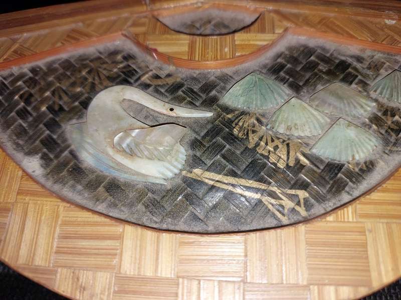 A VINTAGE ART DECOR BAMBO DESIGN WITH MOTHER-OF-PEARL