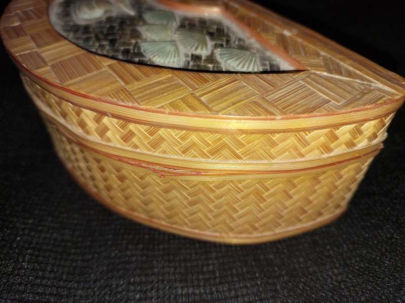 A VINTAGE ART DECOR BAMBO DESIGN WITH MOTHER-OF-PEARL