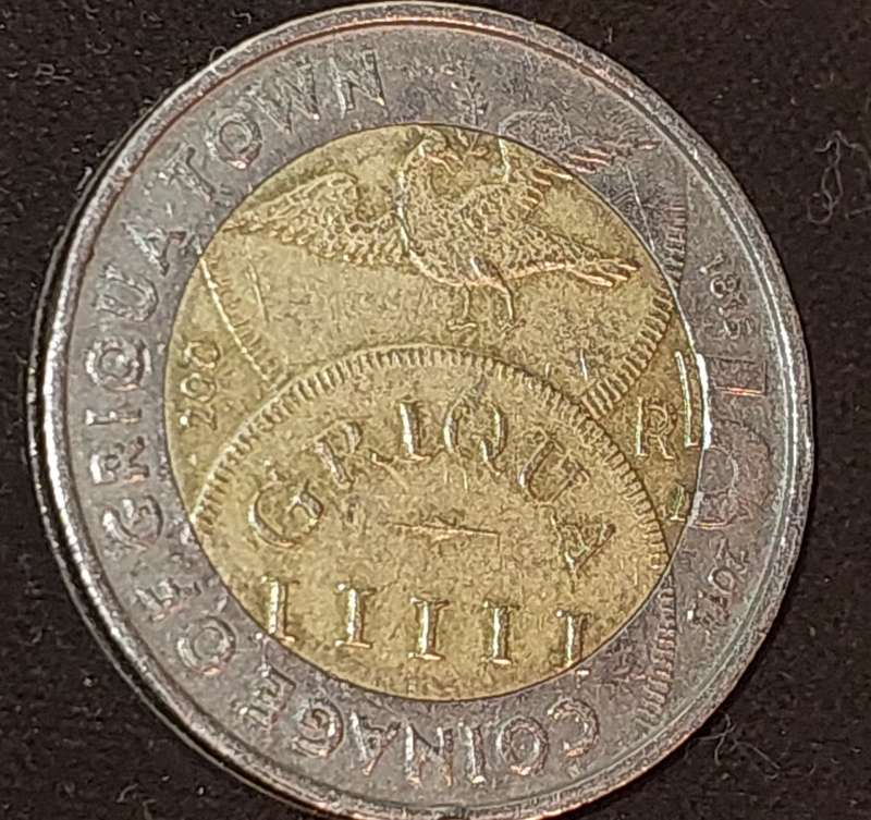 A COLLECTORS COINAGE OF GRIQUA TOWN 2015 RSA R5 SOLD AS IS NOT GRADED