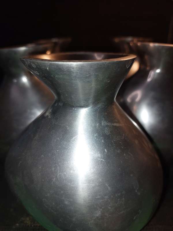 ART DECOR ALUMINUM ALLOY CAROL BOYES STYLE VASES