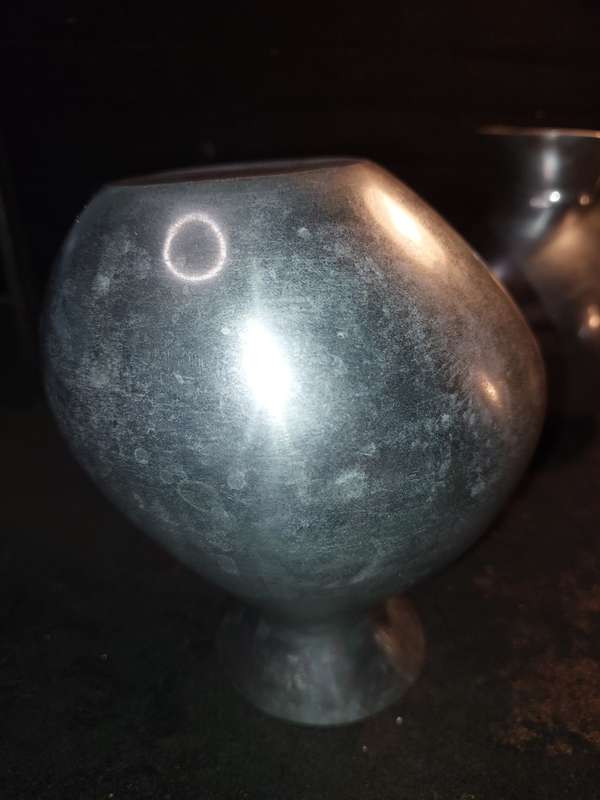 ART DECOR ALUMINUM ALLOY CAROL BOYES STYLE VASES