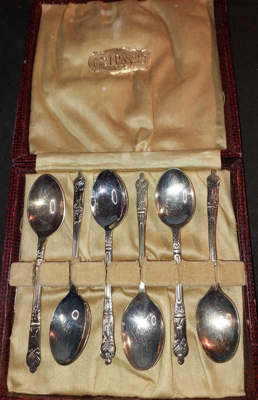 AN ANTIQUE SILVER PLATE EPNS FINEST FINISH MADE IN ENGLAND SET OF 6 TEASPOON