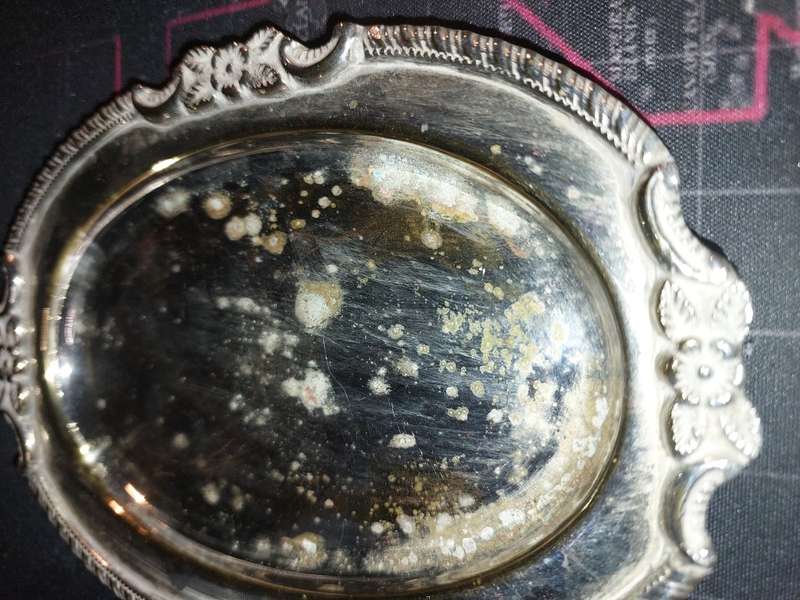 TWO VINTAGE VICTORIAN STYLE SILVER PLATED CANOP`ES TRAYS SOLD AS IS